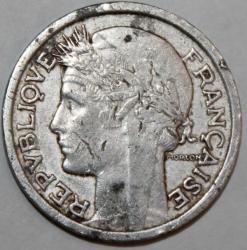 Монета 1 франк.Франция.  1945г.