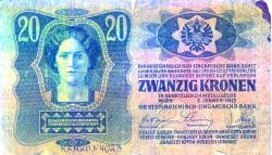Банкнота 20 крон. Австро-Венгрия.1920г.